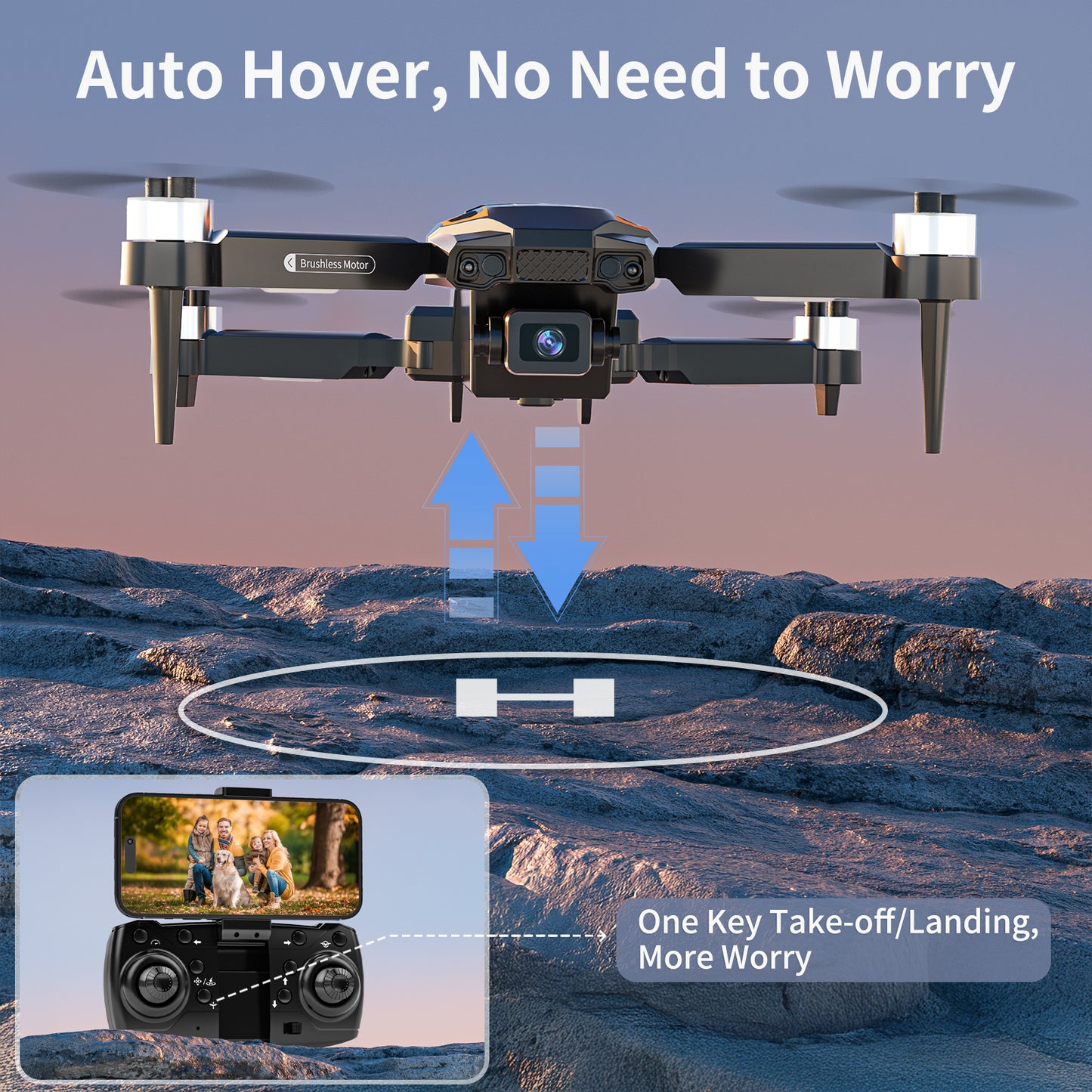 F198 Drone with Camera 720P HD, 90° Adjustable Lens, Foldable FPV Drone for Adult Beginners, WiFi APP, 3D Flip, Auto Hold, Optical Stream Positioning, Waypoint Flight, Carrying Case