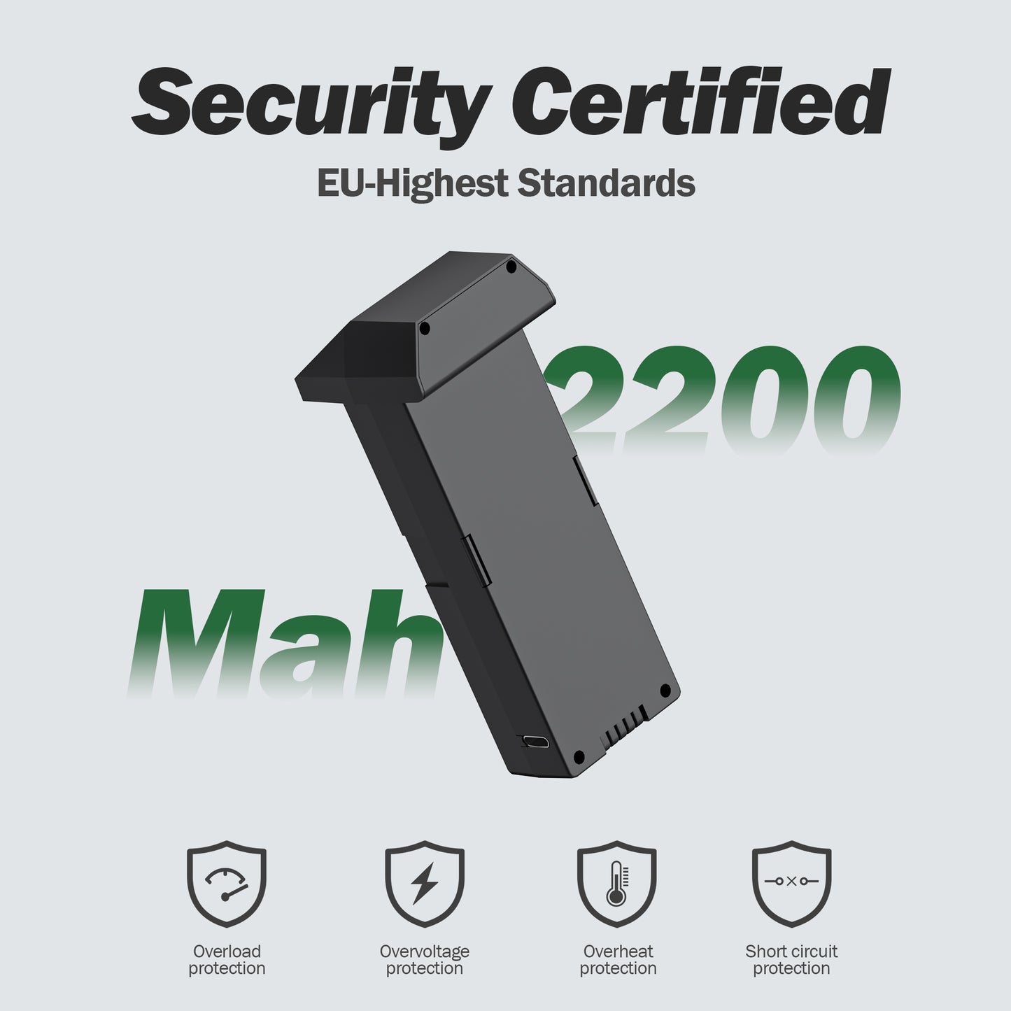 Drone 3.7v 2200mAH battery, Applies to Karuisrc K610/K600
